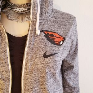 NIKE BEAVERS OSU GRAY HOODIE SZ S